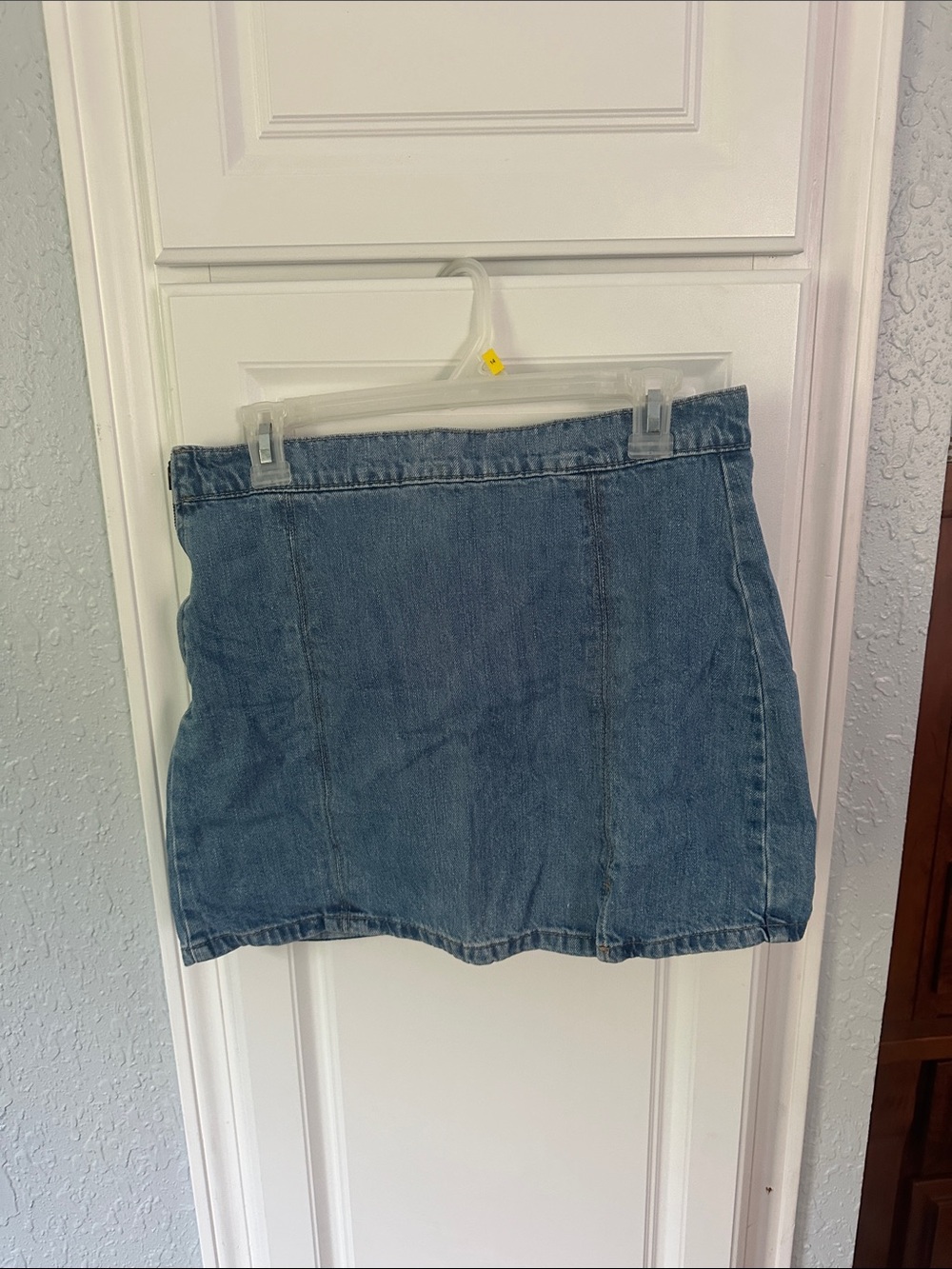 True Craft Denim Mini Skirt in Medium Blue